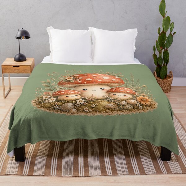 Item preview, Kawaii Mushroom Family Illustration – Cute Woodland Parent & Baby Design designed and sold by MagicMakerPh.