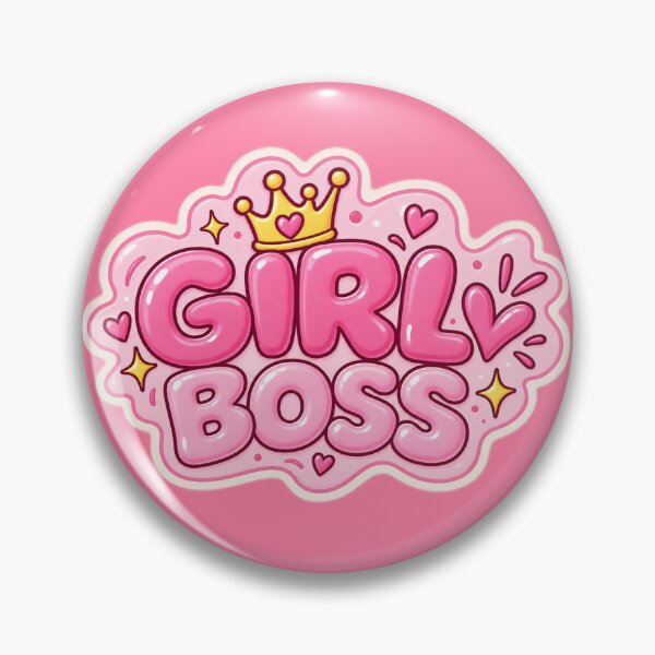 Item preview, Girl Boss Pink Crown – Cute Kawaii Motivational Sticker - Pink Girlboss Modern Sticker designed and sold by StickyDelights.