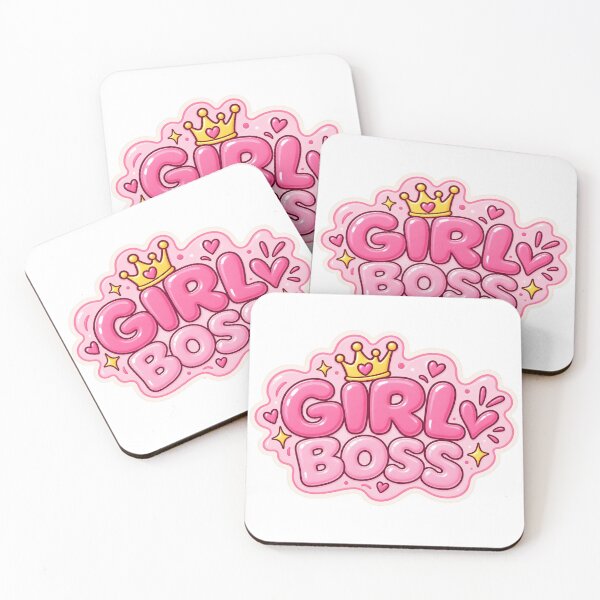 Item preview, Girl Boss Pink Crown – Cute Kawaii Motivational Sticker - Pink Girlboss Modern Sticker designed and sold by StickyDelights.