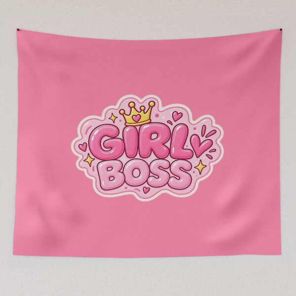 Item preview, Girl Boss Pink Crown – Cute Kawaii Motivational Sticker - Pink Girlboss Modern Sticker designed and sold by StickyDelights.