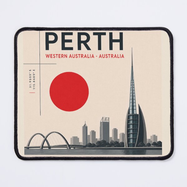 Item preview, Perth swiss style poster designed and sold by CMYKStudio.