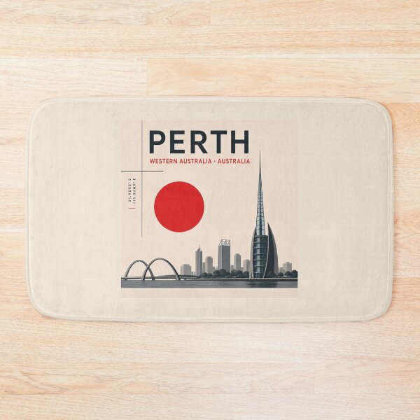 Item preview, Perth swiss style poster designed and sold by CMYKStudio.