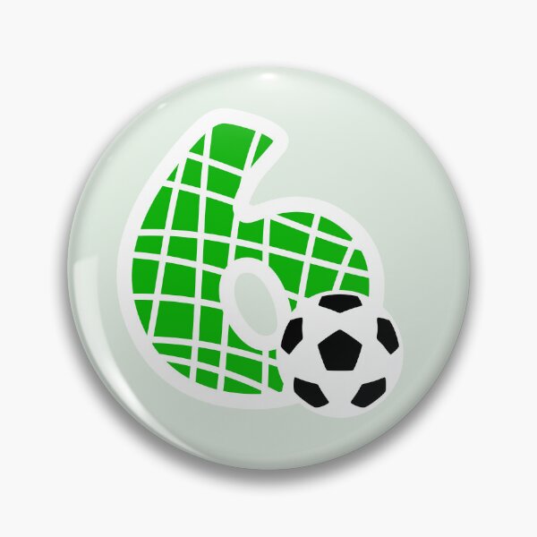 Item preview, Football Number 6 Green Six No #6 designed and sold by Jeallan Designs.