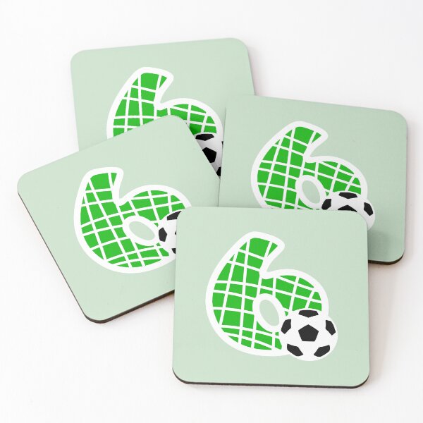 Item preview, Football Number 6 Green Six No #6 designed and sold by Jeallan Designs.