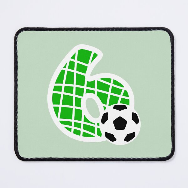 Item preview, Football Number 6 Green Six No #6 designed and sold by Jeallan Designs.