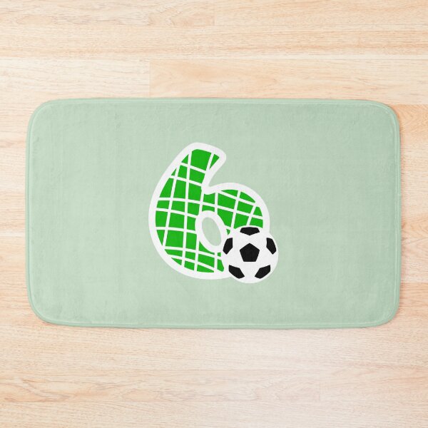 Item preview, Football Number 6 Green Six No #6 designed and sold by Jeallan Designs.
