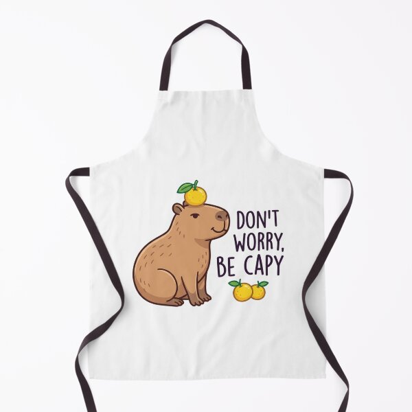 Item preview, Dont Worry Be Capy Yuzu Orange Capybara Cute Pun designed and sold by raedattia.