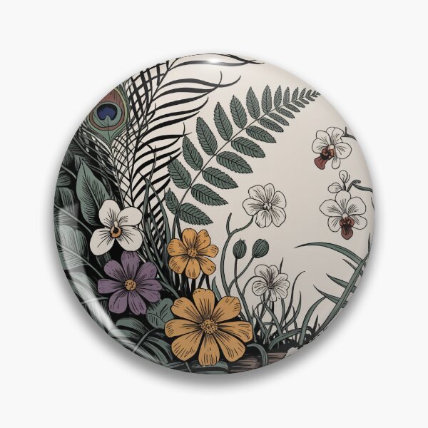 Item preview, Boho Peacock Feather Floral Illustration Print designed and sold by NuvoraNest.