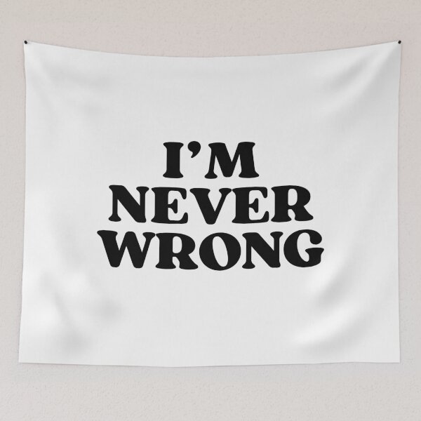 Item preview, I'm Never Wrong Retro Serif Black Typography designed and sold by eMKa82.