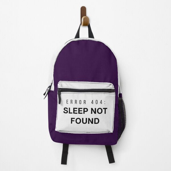 Item preview, Error 404 Sleep Not Found - Funny Tech Humor Gift for Programmers and Night Owls designed and sold by Hello Hobbies.