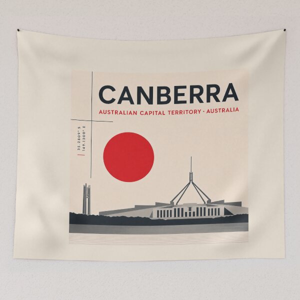 Item preview, Canberra swiss style poster designed and sold by CMYKStudio.