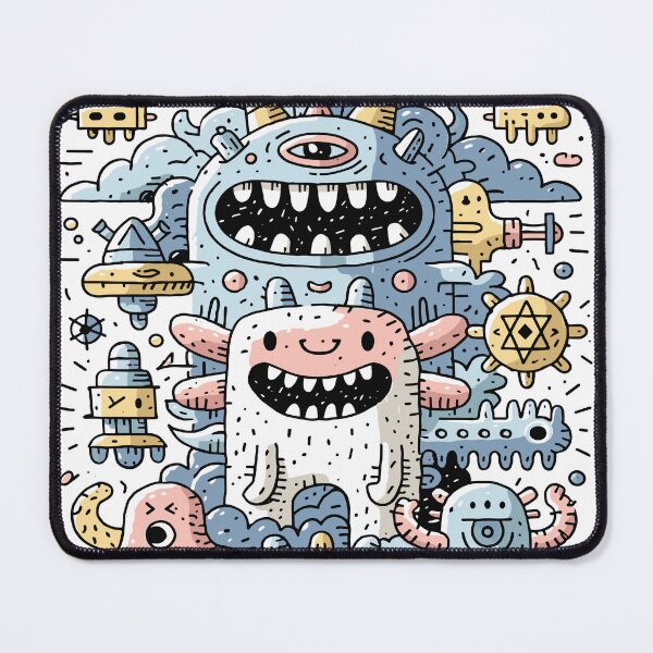 Item preview, Whimsical Cosmic Monster Doodle Art designed and sold by Romgora.