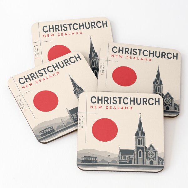 Item preview, Christchurch swiss style poster designed and sold by CMYKStudio.