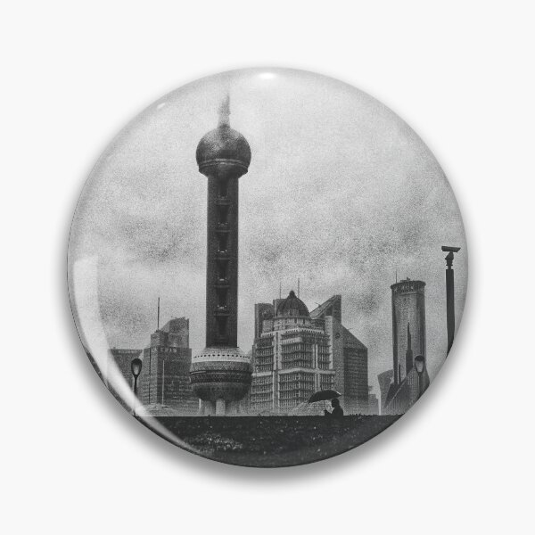Item preview, Greyscale Oriental Pearl from The Bund designed and sold by Empathetic-Psychopath.
