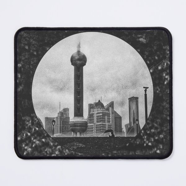 Item preview, Greyscale Oriental Pearl from The Bund designed and sold by Empathetic-Psychopath.