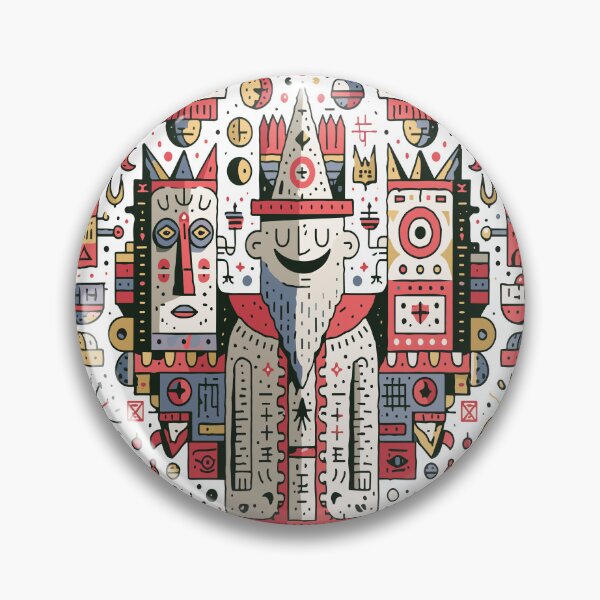 Item preview, Intricate Mystical Wizard Totem Doodle Art designed and sold by Romgora.