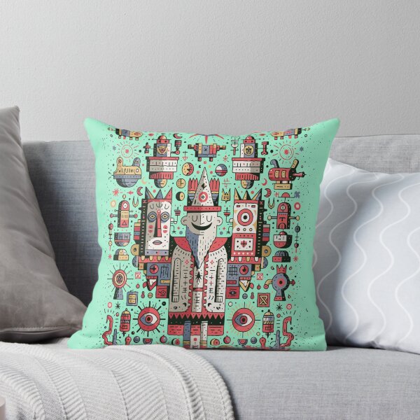 Item preview, Intricate Mystical Wizard Totem Doodle Art designed and sold by Romgora.