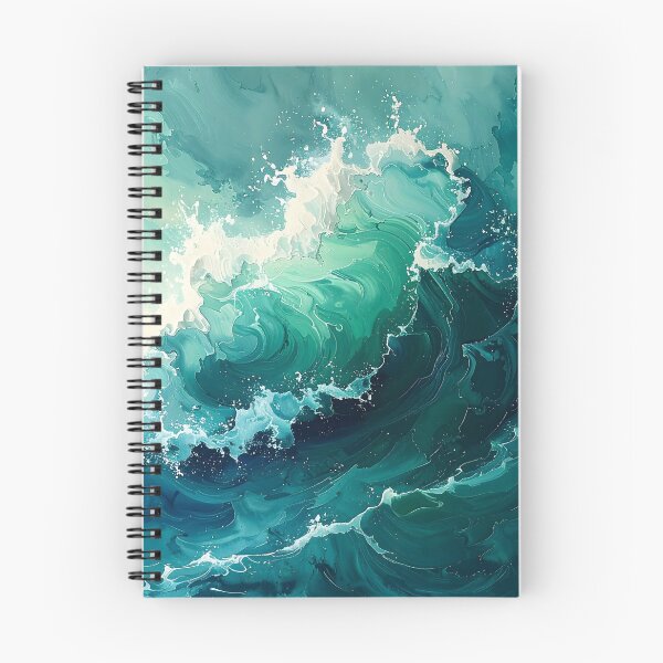 Item preview, Dynamic Emerald Sea Foam Ocean Waves designed and sold by BetweenForms.