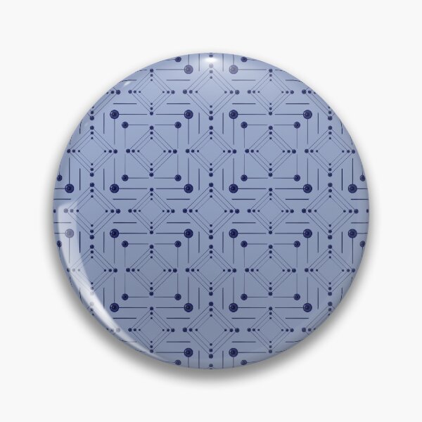 Item preview, Geometric pattern with dark blue eyes on a light blue background designed and sold by Cherevan.
