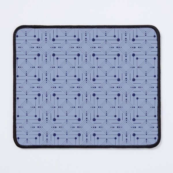 Item preview, Geometric pattern with dark blue eyes on a light blue background designed and sold by Cherevan.