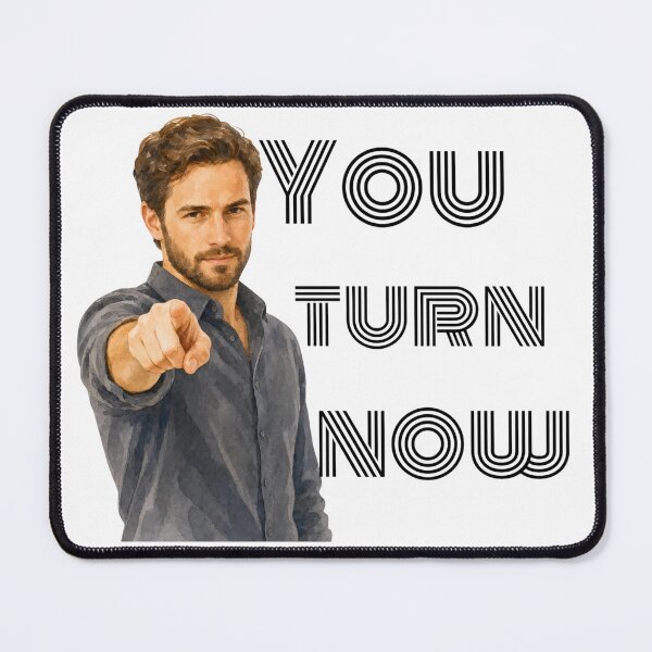 Item preview, You Turn Now - Motivational Pointing Man Art & Retro Typography designed and sold by busesplace.
