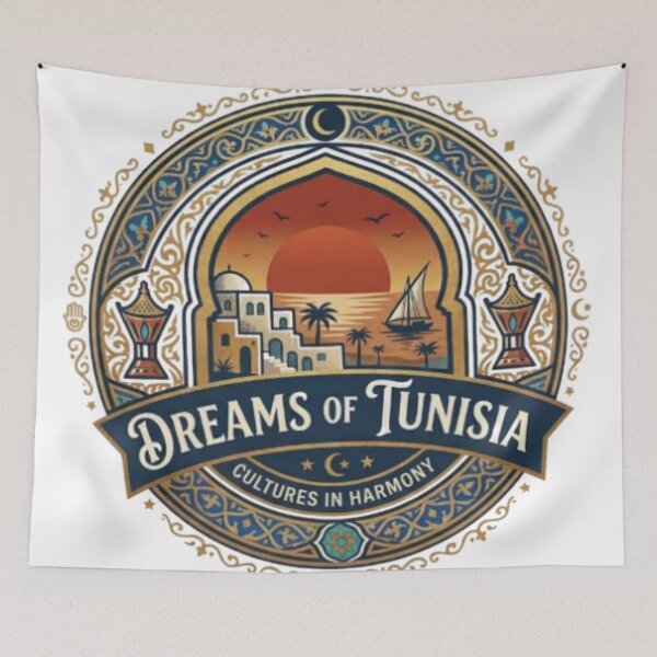 Item preview, Dreams of Tunisia - Mediterranean Vintage Heritage Badge designed and sold by Salma.Store.