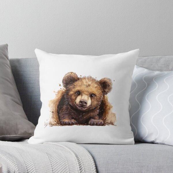 Item preview, Bear Cub | Cute Woodland Animal Watercolor Art designed and sold by Mandayartstudio.