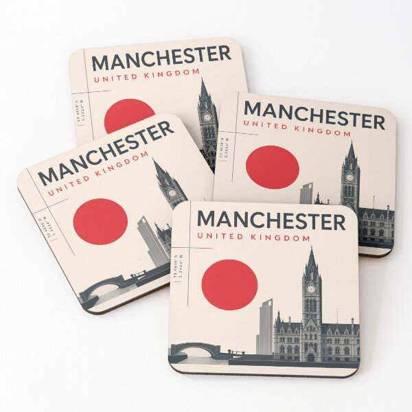 Item preview, Manchester swiss style poster designed and sold by CMYKStudio.