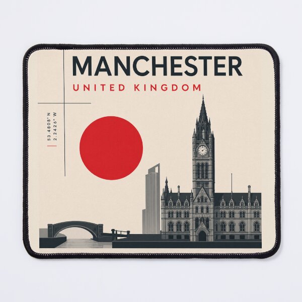 Item preview, Manchester swiss style poster designed and sold by CMYKStudio.
