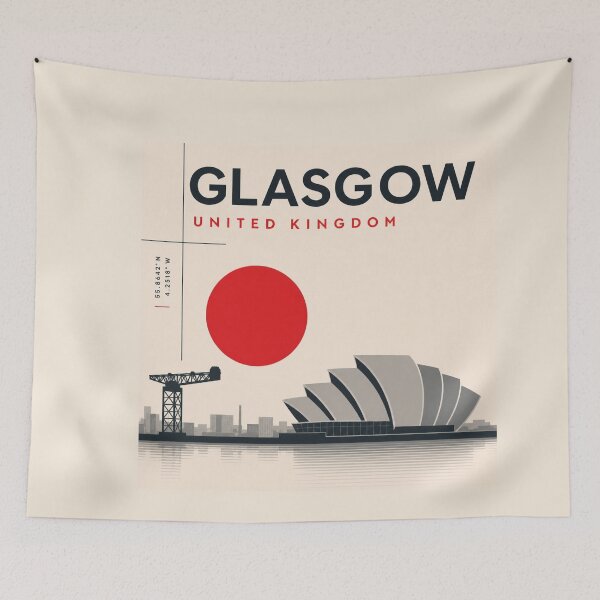 Item preview, Glasgow swiss style poster designed and sold by CMYKStudio.