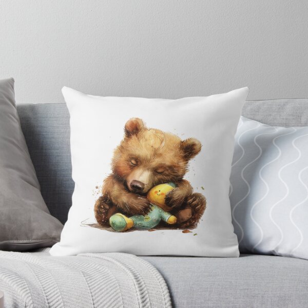 Item preview, Bear Cub | Cute Woodland Animal Watercolor Art designed and sold by Mandayartstudio.