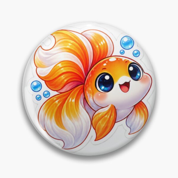 Item preview, Cute Kawaii Goldfish Stickers Pack of 6 designed and sold by KrishAuraa.
