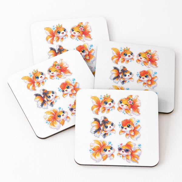 Item preview, Cute Kawaii Goldfish Stickers Pack of 6 designed and sold by KrishAuraa.