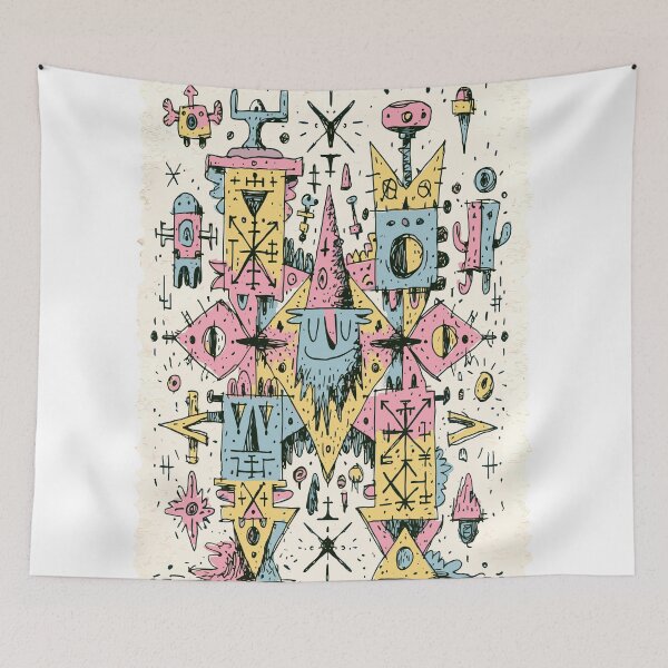 Item preview, Intricate Abstract Doodle Monsters Artwork designed and sold by Romgora.