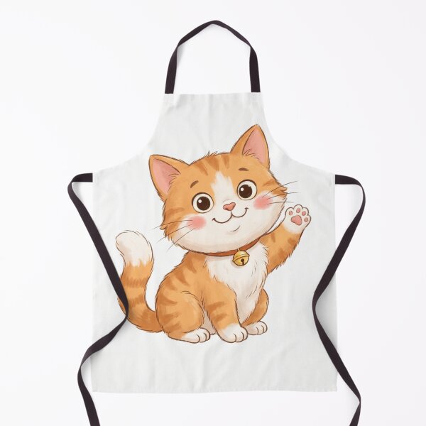 Item preview, Adorable Orange Cat Waving designed and sold by JenniferMoren.
