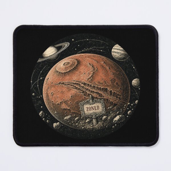 Item preview, Mars Zoned | Retro Vintage Space Satire designed and sold by FadedFrequency.