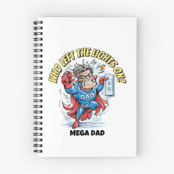 Item preview, Mega Dad Funny Superhero T-Shirt – Who Left the Lights On? designed and sold by JacekKita.