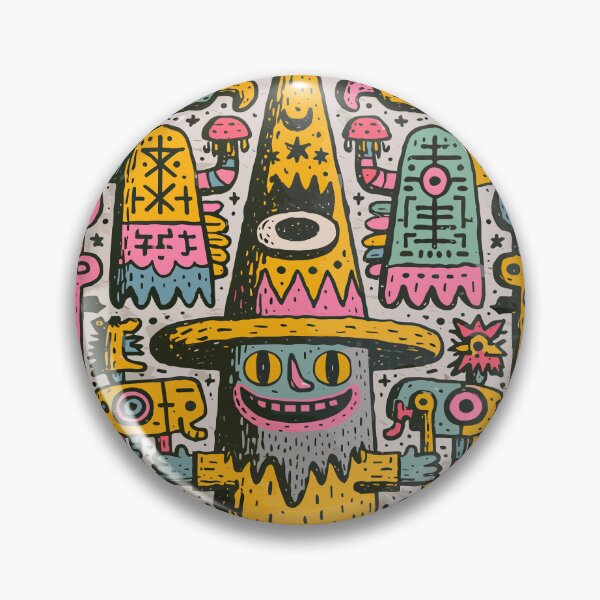 Item preview, Whimsical Doodle Monsters and Wizard Art designed and sold by Romgora.