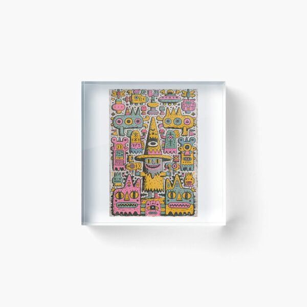Item preview, Whimsical Doodle Monsters and Wizard Art designed and sold by Romgora.