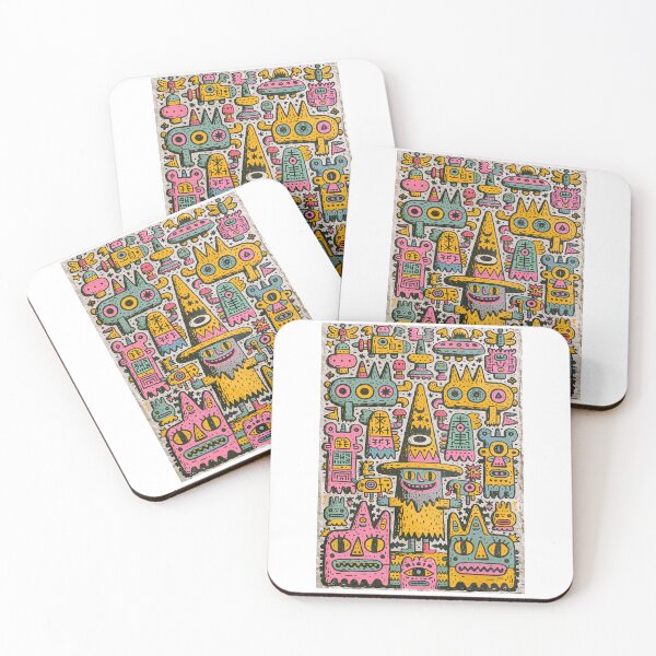 Item preview, Whimsical Doodle Monsters and Wizard Art designed and sold by Romgora.