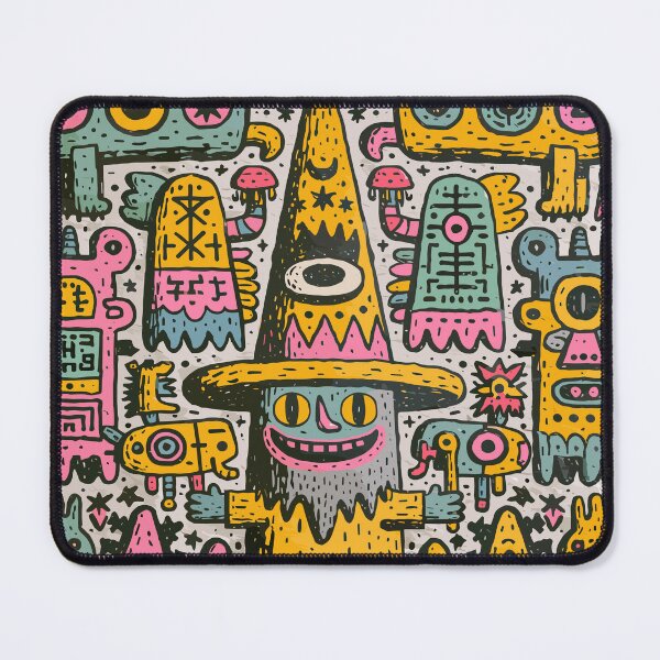 Item preview, Whimsical Doodle Monsters and Wizard Art designed and sold by Romgora.
