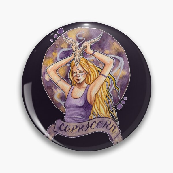 Item preview, Capricorn Zodiac Sign Celestial Earth Element Magic Art designed and sold by esmavart.