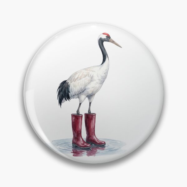 Item preview, Red Crowned Crane Boots designed and sold by Roy & Tiffany.