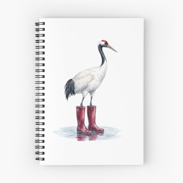 Item preview, Red Crowned Crane Boots designed and sold by Tiffany Roy.