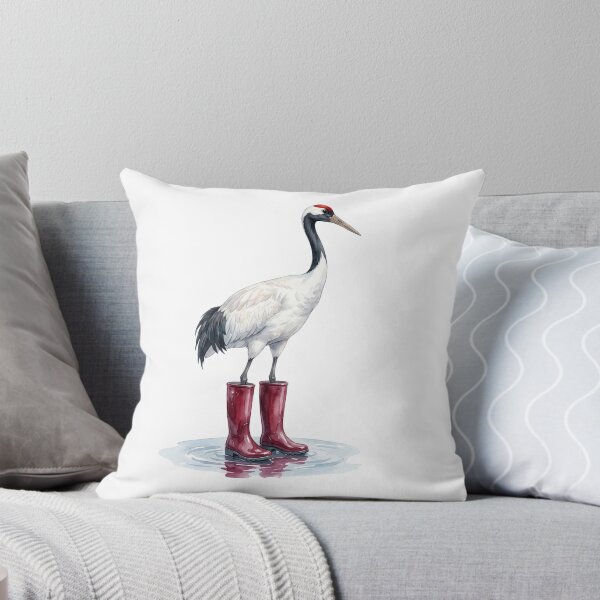 Item preview, Red Crowned Crane Boots designed and sold by Roy & Tiffany.