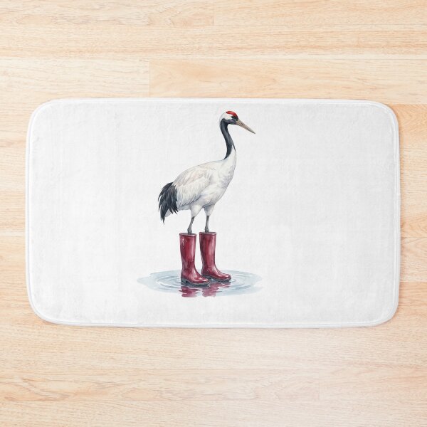 Item preview, Red Crowned Crane Boots designed and sold by Roy & Tiffany.