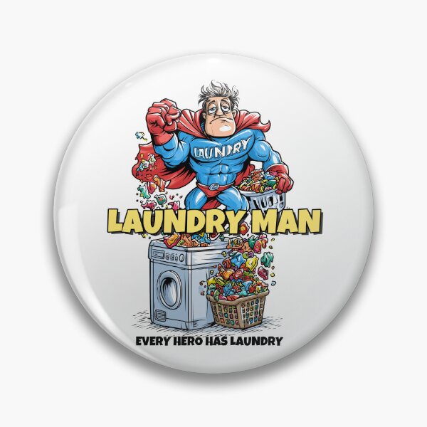 Item preview, Laundry Man Funny Superhero T-Shirt – Every Hero Has Laundry designed and sold by JacekKita.