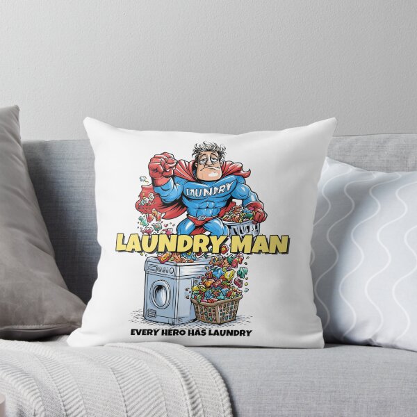 Item preview, Laundry Man Funny Superhero T-Shirt – Every Hero Has Laundry designed and sold by JacekKita.