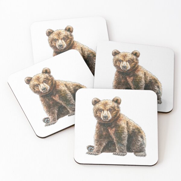 Item preview, Bear Cub | Cute Woodland Animal Watercolor Art designed and sold by Mandayartstudio.