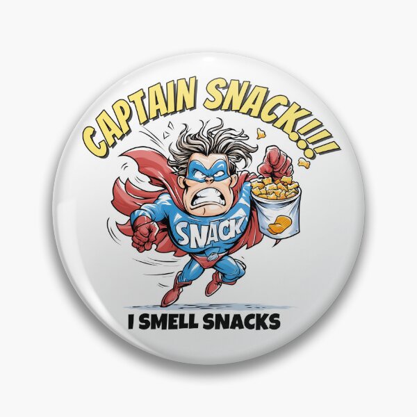Item preview, Captain Snack Funny Superhero T-Shirt – I Smell Snacks designed and sold by JacekKita.